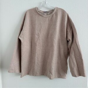 Zara Blush Pink Pullover Sweater Size: L